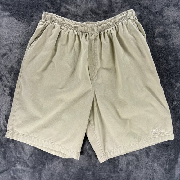 NO FEAR Khaki Shorts Men L Sun Faded Bleached Distressed X Game Made in USA Surf - Picture 1 of 14